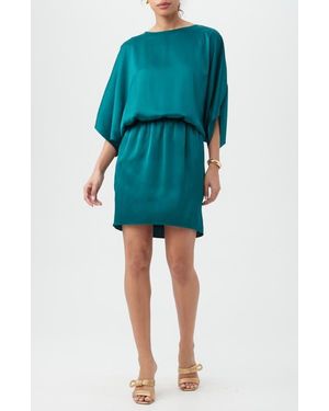 Trina Turk Manhattan Dropped Waist Dress - Blue