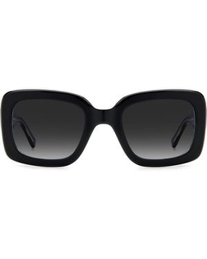 Kate Spade Bellamys 52Mm Gradient Rectangular Sunglasses - Black