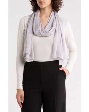 Steve Madden Crinkle Silky Oblong Scarf - White