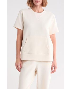 DKNY Crewneck Sweatshirt With Kangaroo Pocket - White