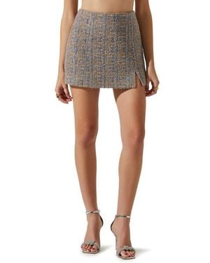 Astr Covina Tweed Miniskirt - Multicolor