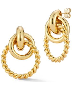 Chloe and Madison Statement Hoop Earrings - Metallic
