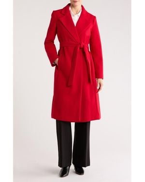 Sam Edelman Belted Wrap Coat - Red