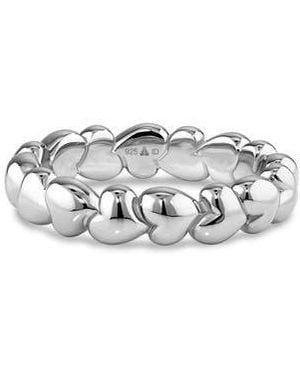 DEVATA Sweet Heart Eternity Band Ring - Metallic