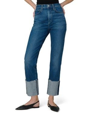 Joe's Jeans The Margot Cuffed Raw Hem High Waist Ankle Slim Jeans - Blue