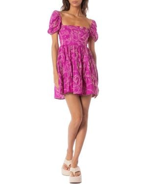 Maaji Emilia Convertible Cover-Up Minidress - Purple