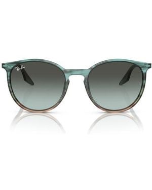 Ray-Ban 54Mm Phantos Polarized Gradient Round Sunglasses - Blue