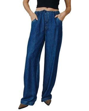 Bella Dahl Drawstring Waist Jeans - Blue