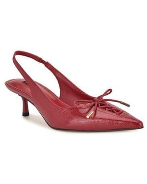 Nine West Anora Slingback Pointed Toe Pump - Red