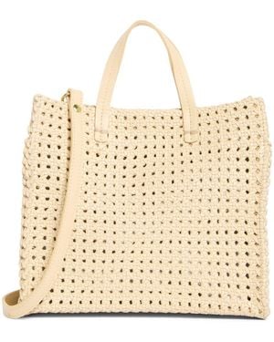 Clare V. Petit Simple Woven Leather Tote - Natural