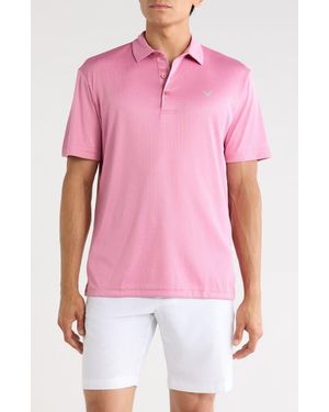 Callaway Apparel Ventilated Jacquard Golf Polo - Pink