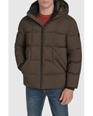 Andrew Marc Tech Puffer Jacket - Brown