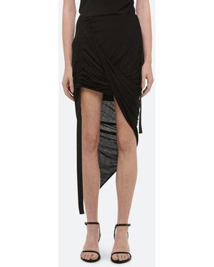 Helmut Lang Wind Asymmetric Jersey Skirt - Black