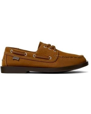 Camper Don Leather Boat Shoe - Brown