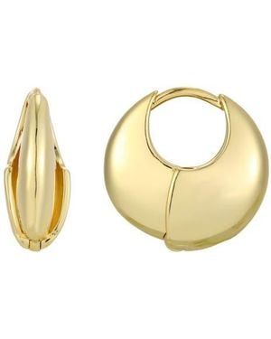 Adornia Louvre 14K Plated Hoop Earrings - Metallic