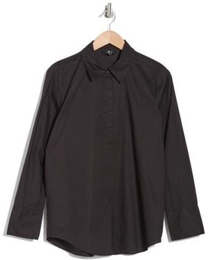 Seven7 Classic Button Front Shirt - Black