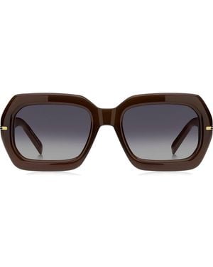 BOSS 54Mm Rectangular Sunglasses - Brown