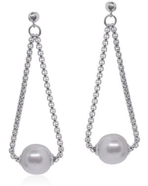 Alor Freshwater Pearl Chain Drop Earrings - White