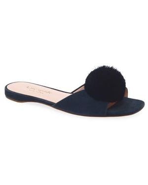 Kate Spade Amour Pom Slide Sandal - Blue