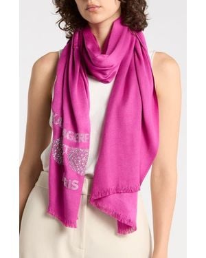 KARL LAGERFELD Krystal Sunglasses Pashmina - Pink