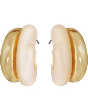 Panacea Double Hoop Post Earrings - Natural