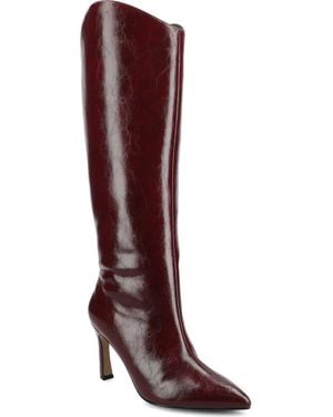 Journee Collection Rehela Pointed Toe Boot - Red