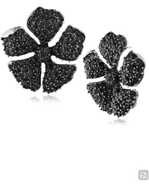 Jardin Hibiscus Floral Pavé Crystal Stud Earrings (Nordstrom Exclusive) - Black