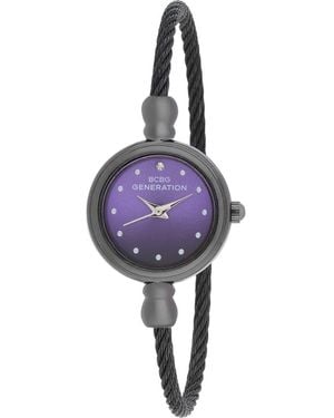 BCBGMAXAZRIA Sienna Cable Bangle Watch - Purple