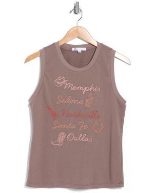 DR2 by Daniel Rainn Desert Vibes French Terry Tank - Brown