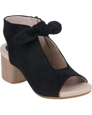 Gc Shoes Kimora Bow Block Heel Bootie - Black