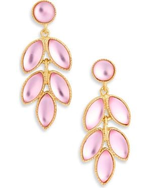 Kenneth Jay Lane Frost Drop Earrings - Pink