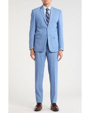 Gino Vitale Slim Fit Four-Way Stretch Suit - Blue