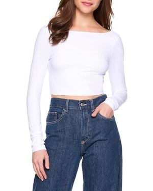 Susana Monaco Scoop Back Crop Top - White