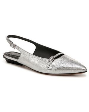 Sarto Emma Slingback Pointed Toe Flat - White