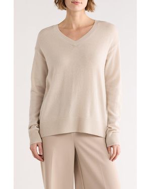 Vince Boxy Wool & Cashmere Blend Sweater - Natural