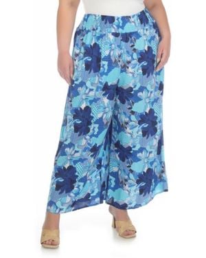 Boho Me Patterned Smocked Pull-On Pants - Blue