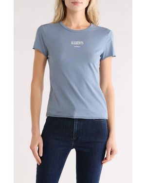AllSaints Burman Bela Logo Graphic T-Shirt - Blue