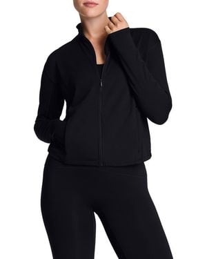Spanx Brushed Full Zip Jacket - Black