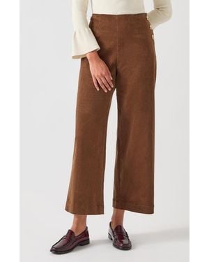 LK Bennett Hans Wide Leg Corduroy Pants - Brown