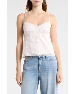 Abound Button Front Baby Doll Tank Top - Blue