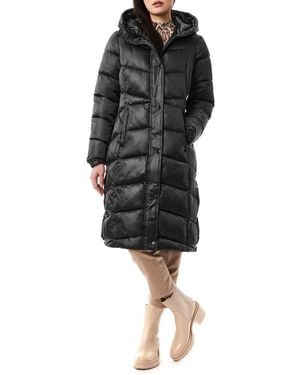 Bernardo Shiny Insulated Puffer Coat - Black