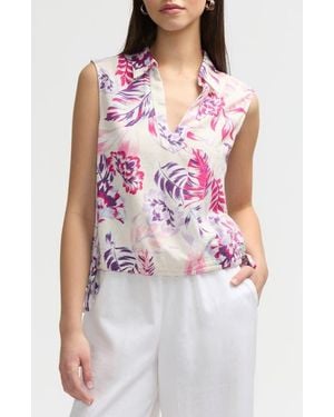 NVLT Sleeveless Drawstring Hem Top - White