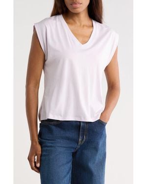 Nordstrom V-Neck Pima Cotton T-Shirt - Pink
