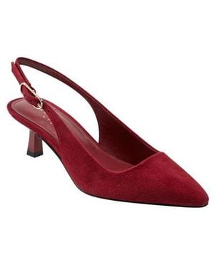 Marc Fisher Kory Pointed Toe Kitten Heel Pump - Red