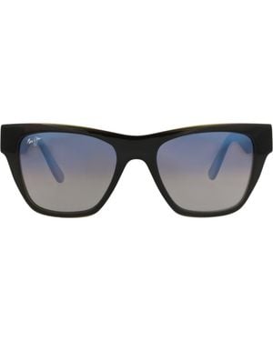 Maui Jim 54Mm Polarized Square Sunglasses - Blue
