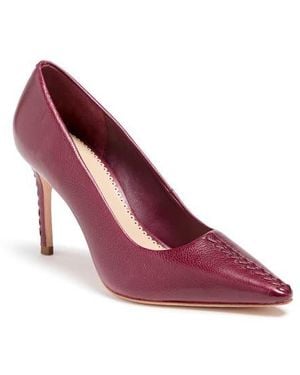 Cinq À Sept Giselle Whipstitch Pointed Toe Pump - Purple