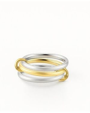 Gabi Rielle Lovey Interlocked Stacking Ring - Metallic