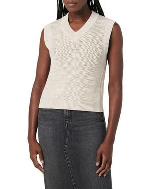 Hudson Jeans V-Neck Twist Back Sleeveless Sweater - Black