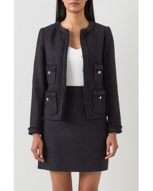 LK Bennett Charlie Tweed Jacket - Black