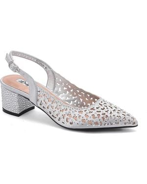 Lady Couture Donn Embellished Slingback Pump - Metallic